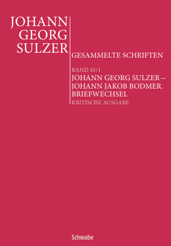 [Cover:
							    Sulzer/Bodmer
							    Briefwechsel]